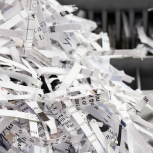 shredded pile of paper