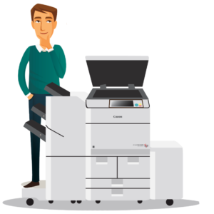 IT Guy and Copier Image