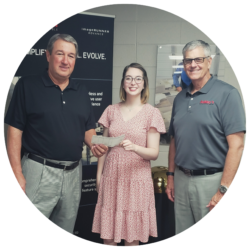 post: Ashley’s presents the Business Technology Association Scholarship Award to Madison Pritchard